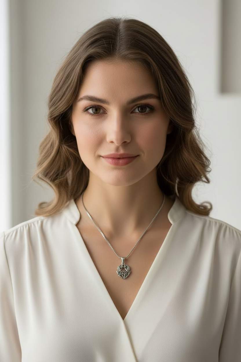 Holyrood Scottish Thistle Necklace in Sterling Silver — view 2