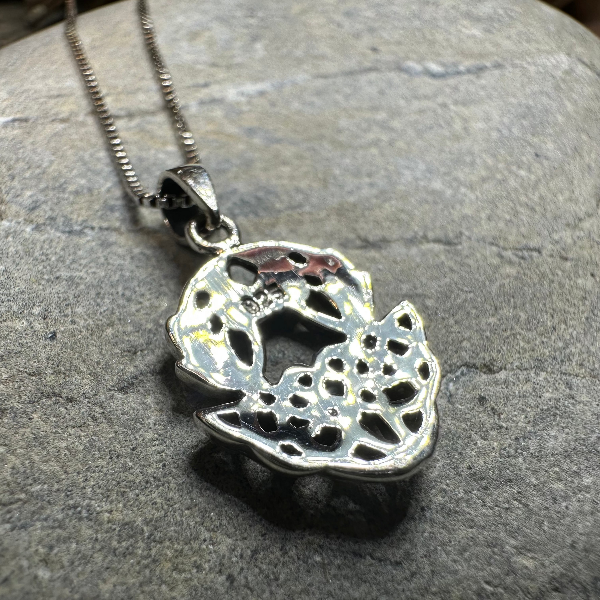 Holyrood Scottish Thistle Necklace in Sterling Silver — view 6