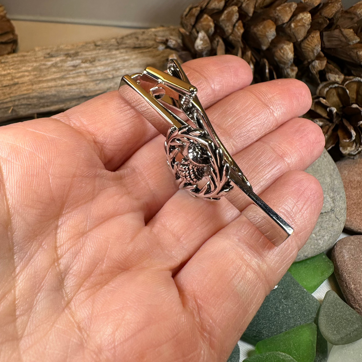 Classic Scottish Thistle Tie Bar