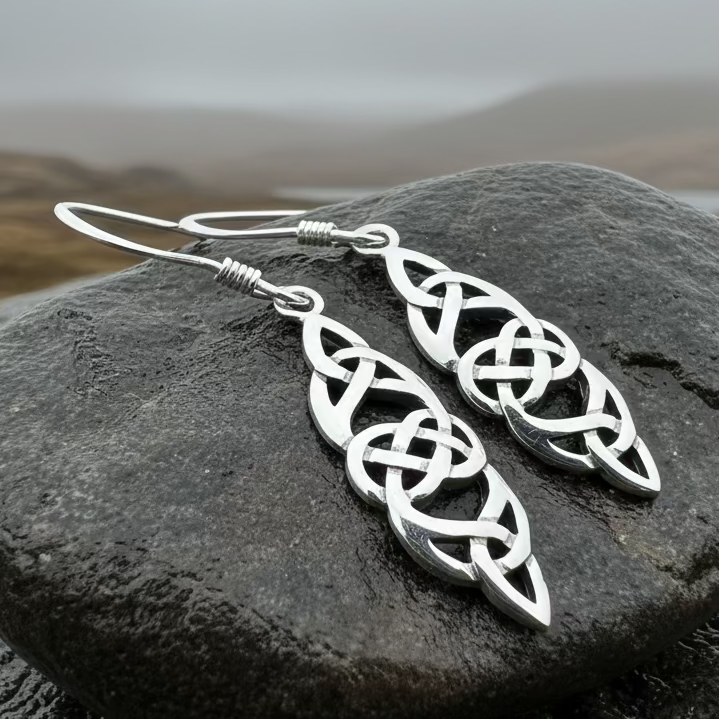 Norine Celtic Knot Earrings in Sterling Silver