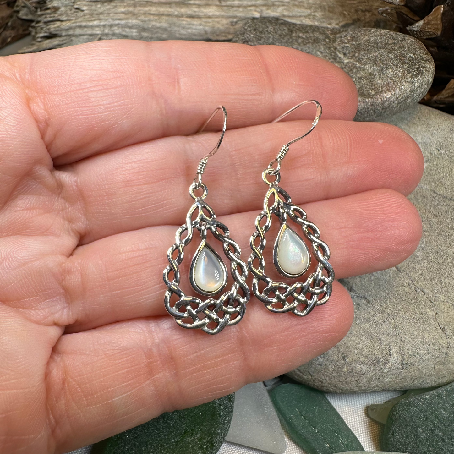 Lucretia Celtic Knot Earrings in Sterling Silver