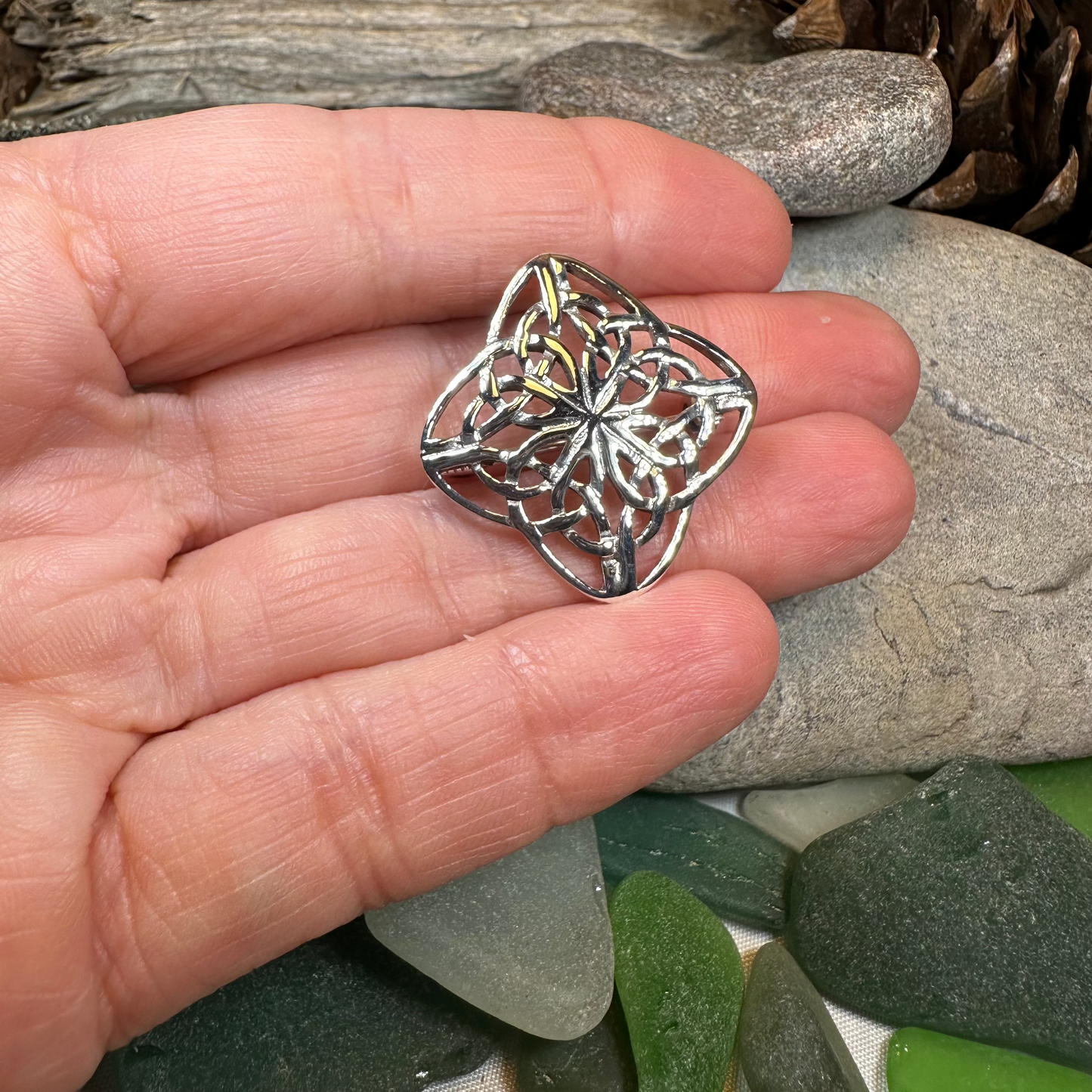 Dayna Celtic Knot Brooch — view 3