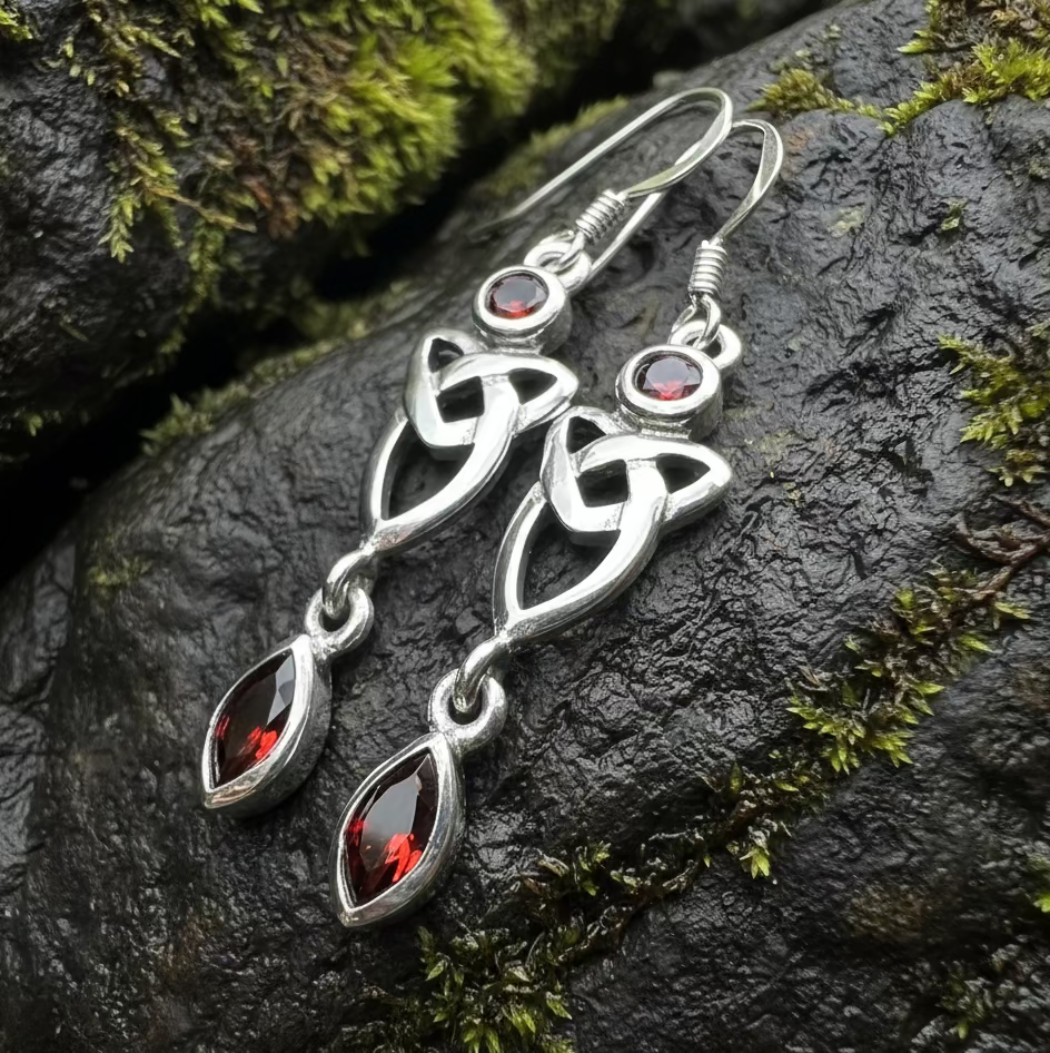 Holyrood Celtic Knot Earrings in Sterling Silver