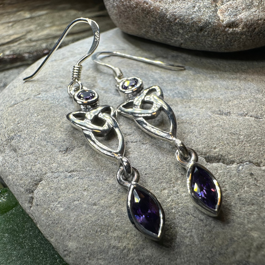 Holyrood Celtic Knot Earrings in Sterling Silver — view 7