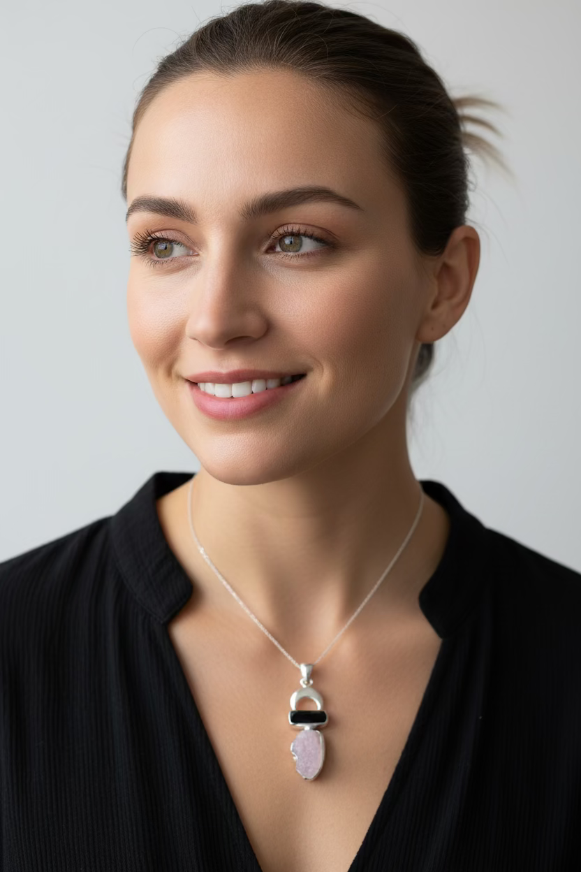 Crescent Moon Necklace — view 2