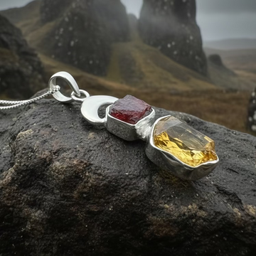 Adelina Moon Necklace in sterling silver