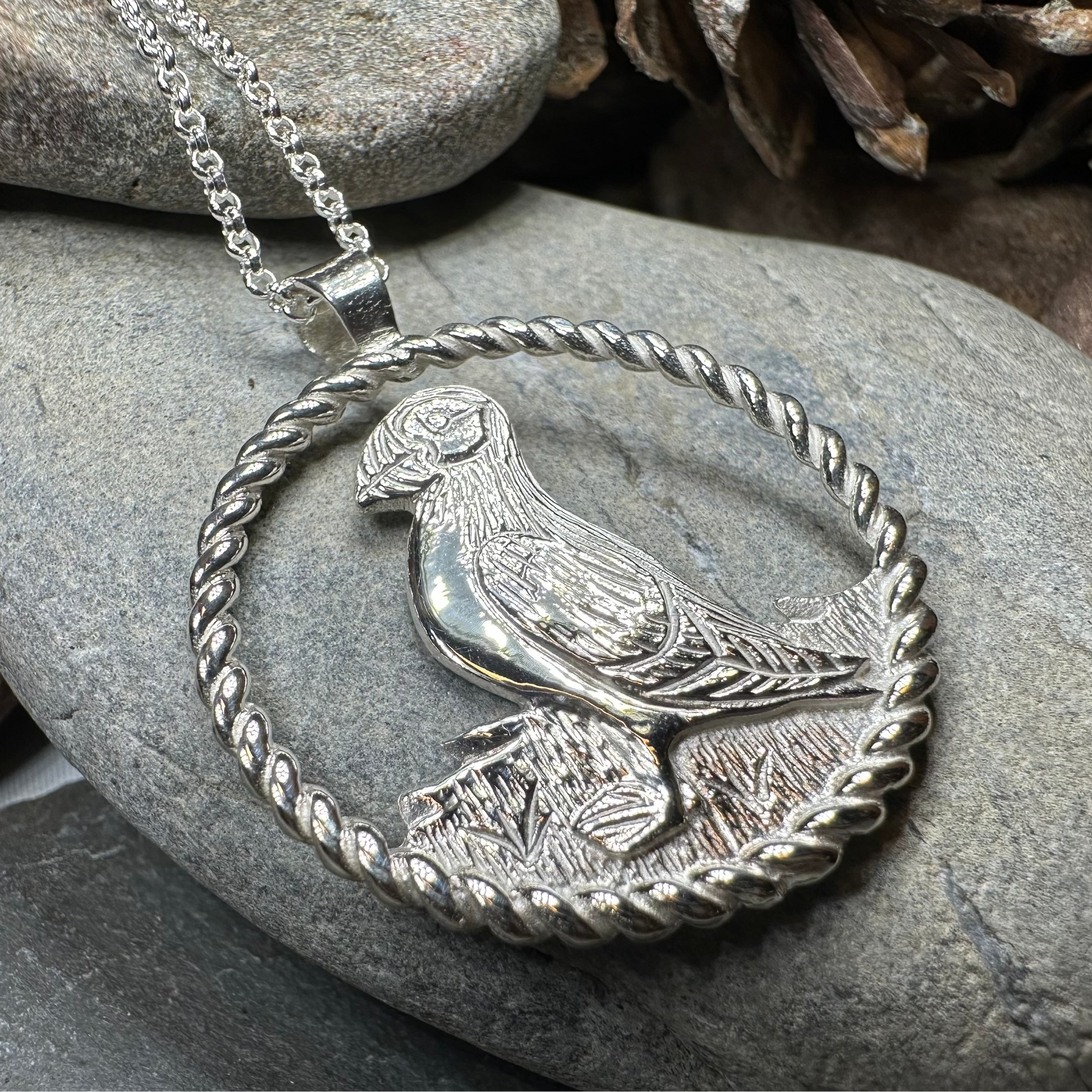 Orkney Puffin Necklace - Handmade in Scotland — view 8