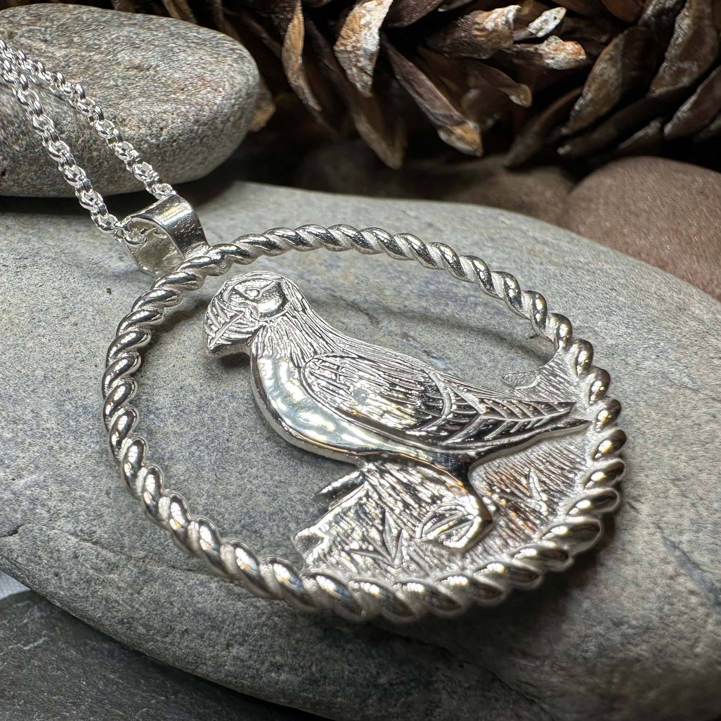 Orkney Puffin Necklace - Handmade in Scotland — view 5