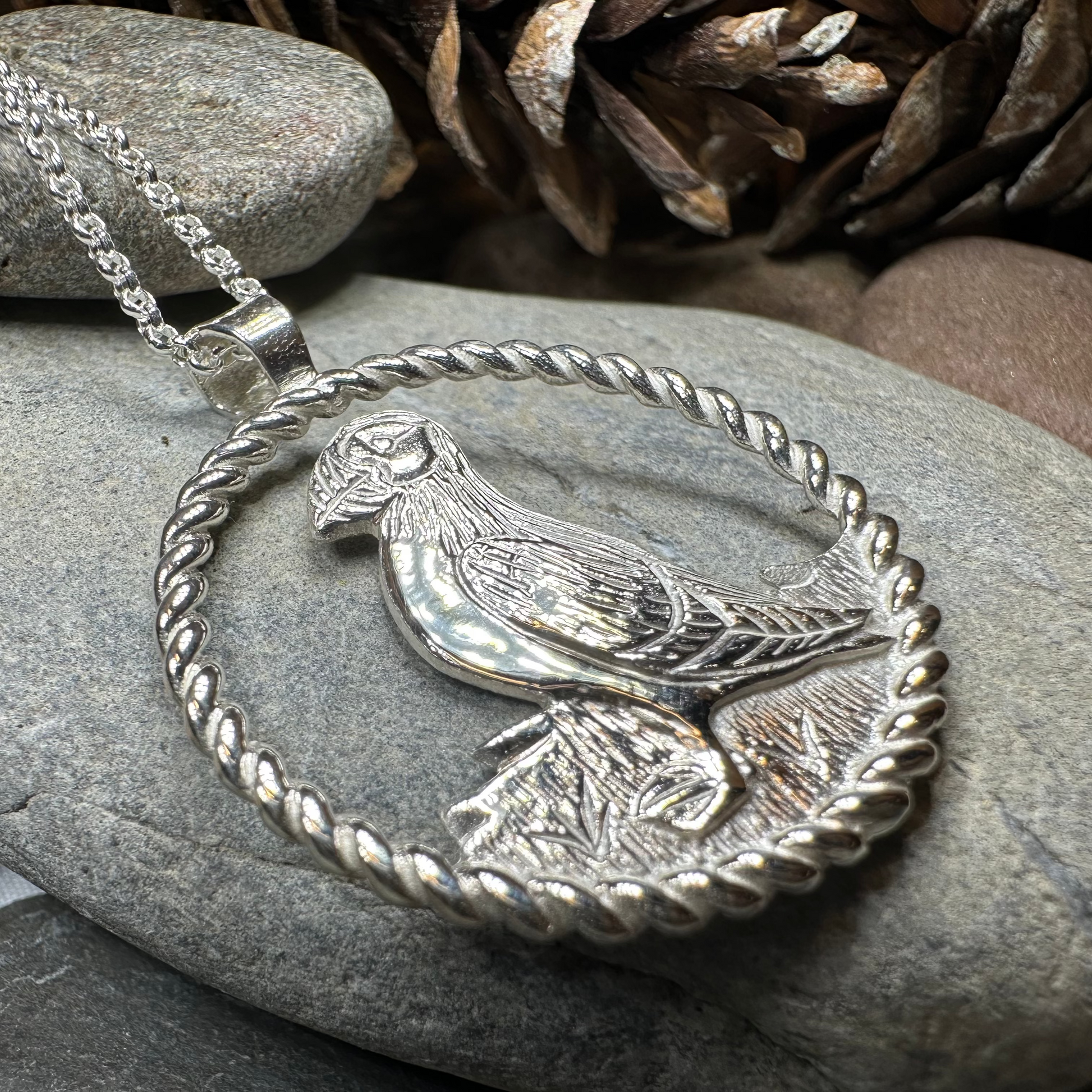 Orkney Puffin Necklace - Handmade in Scotland — view 5