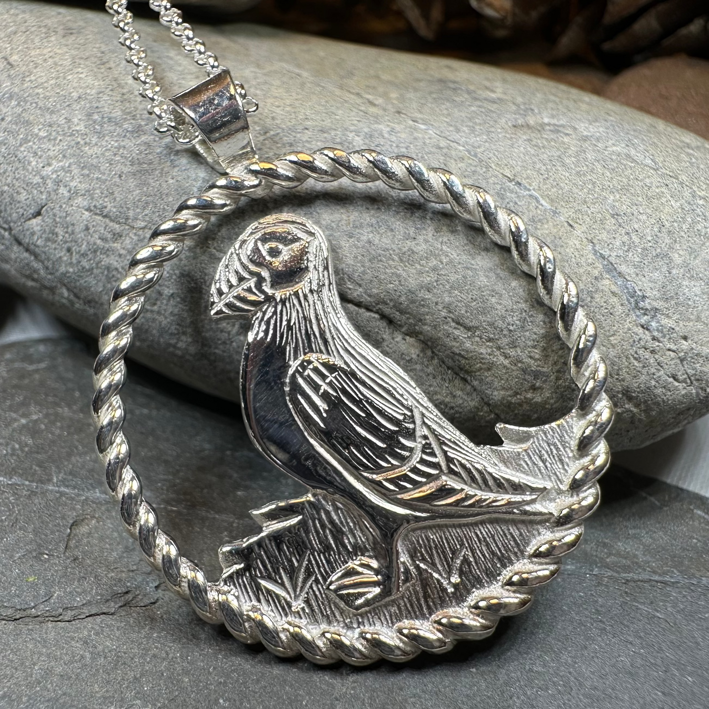 Orkney Puffin Necklace - Handmade in Scotland — view 2