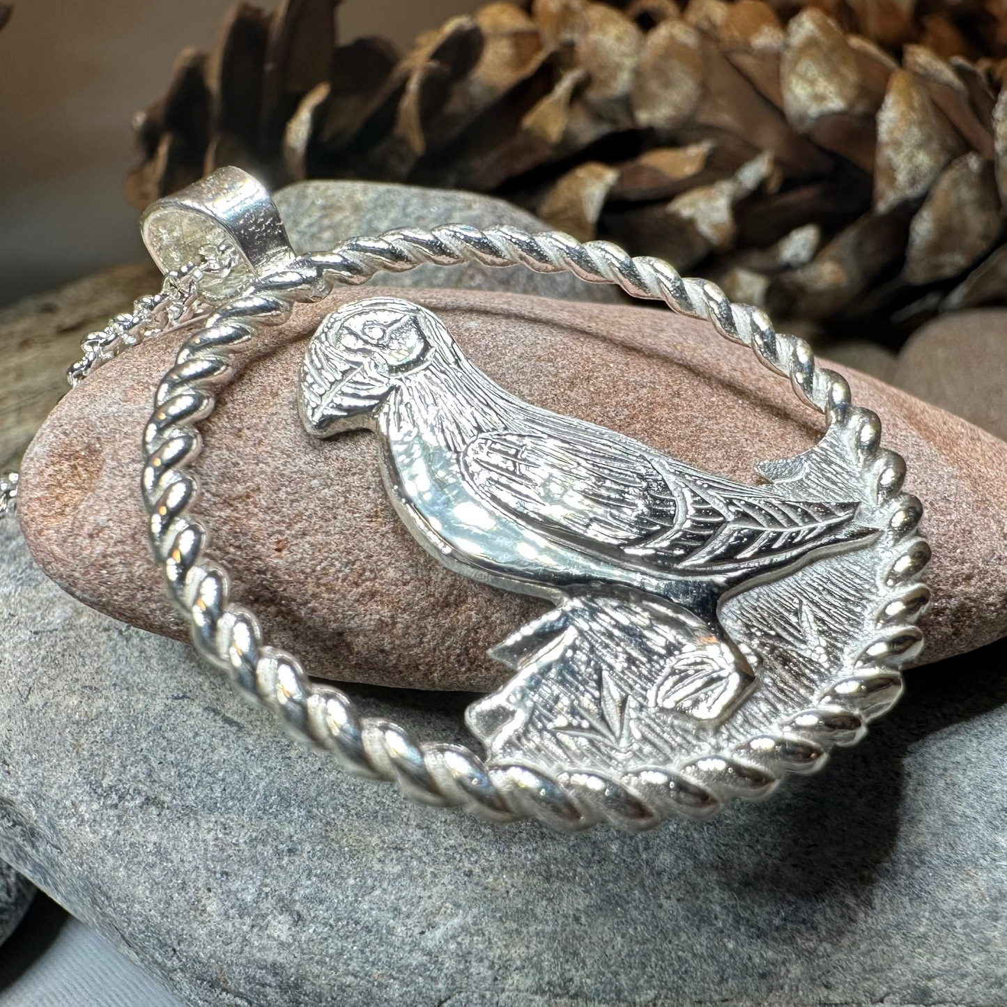 Orkney Puffin Necklace - Handmade in Scotland — view 7