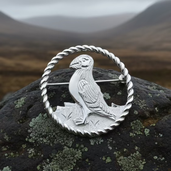 Orkney Puffin Brooch - Handmade in Scotland
