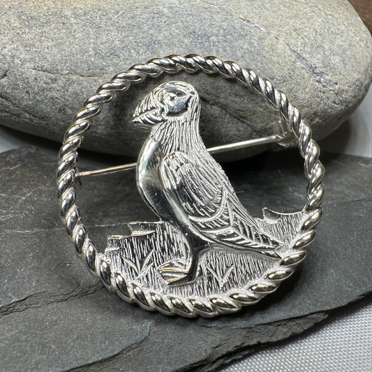 Orkney Puffin Brooch - Handmade in Scotland