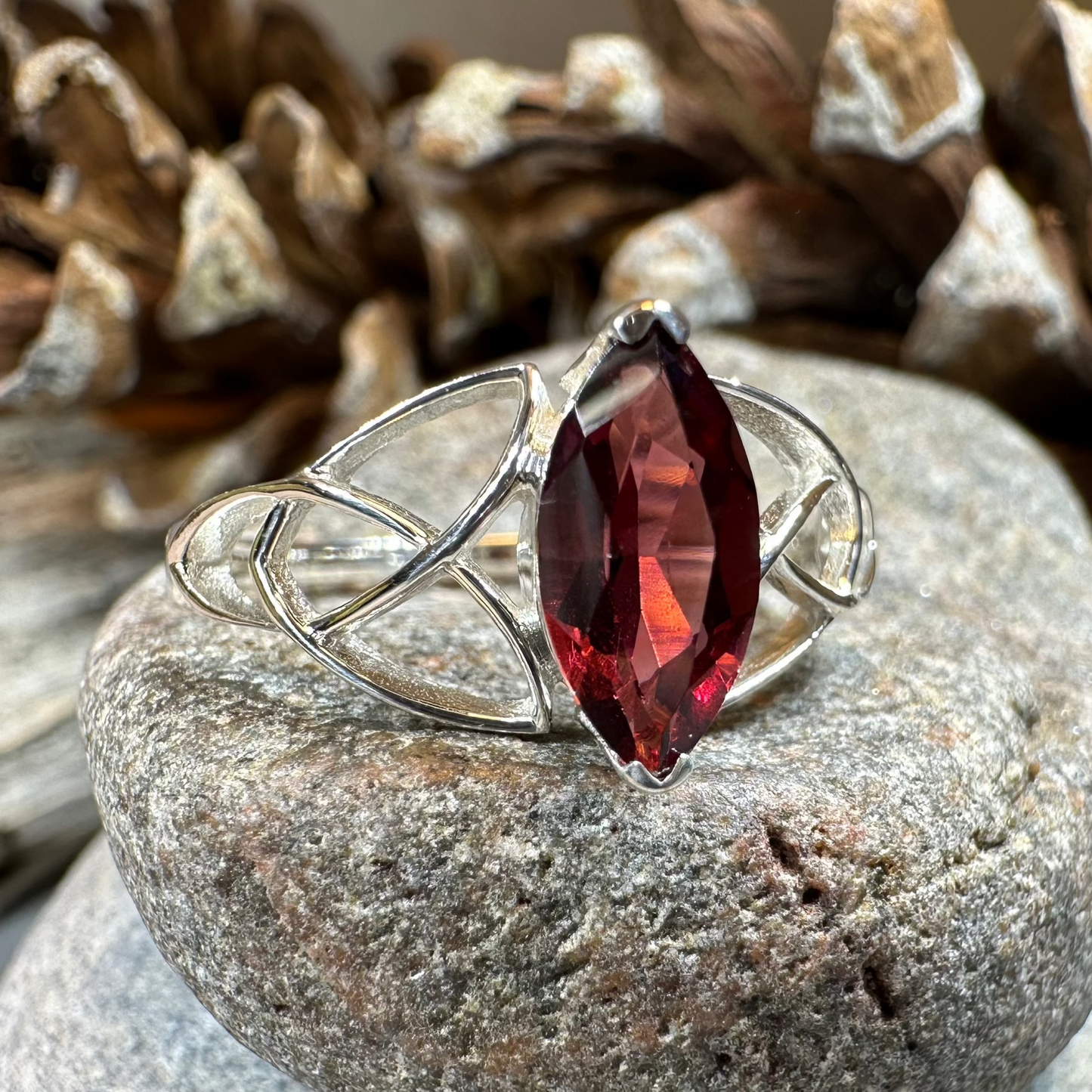 Millicent Celtic Trinity Knot Ring — view 8