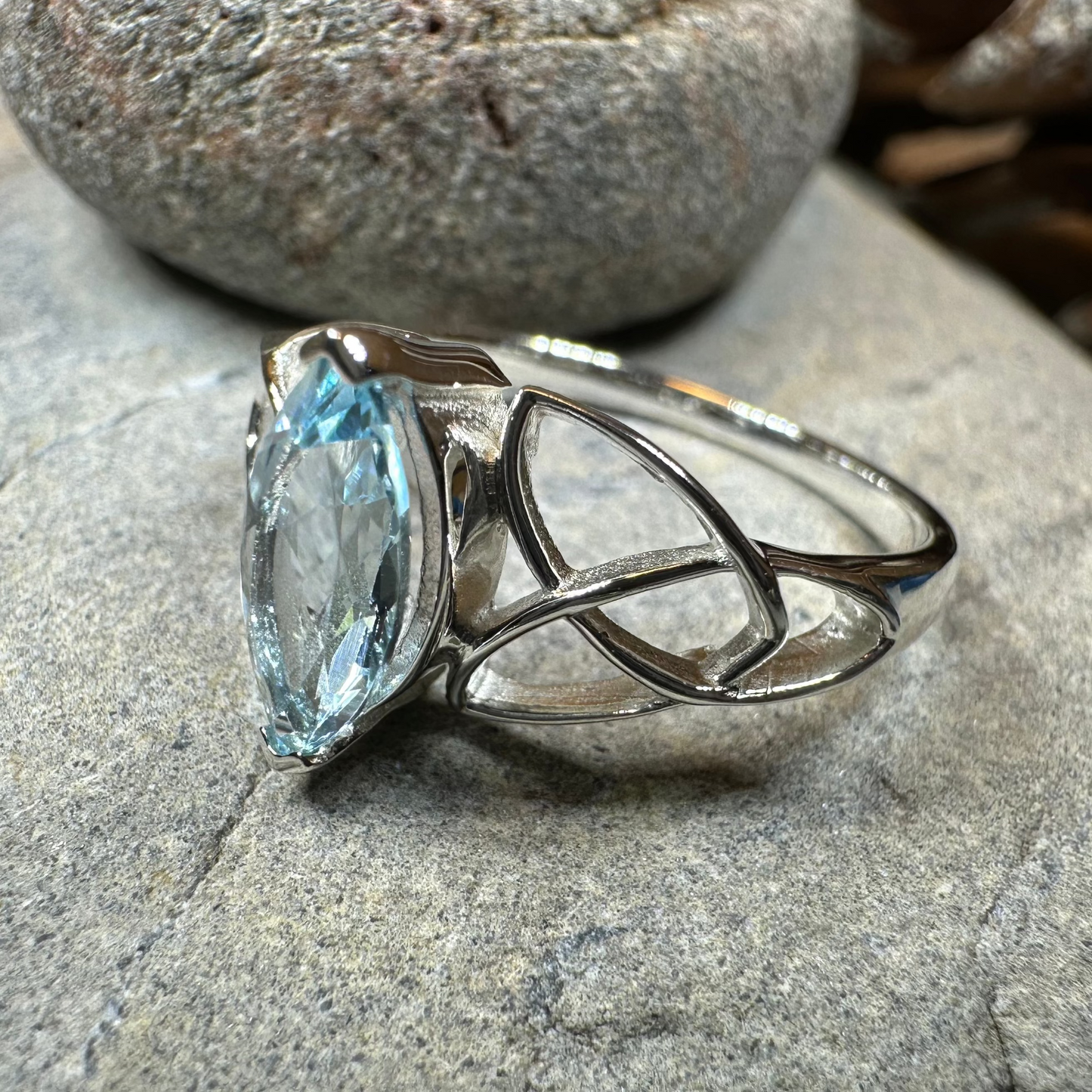 Millicent Celtic Trinity Knot Ring — view 10
