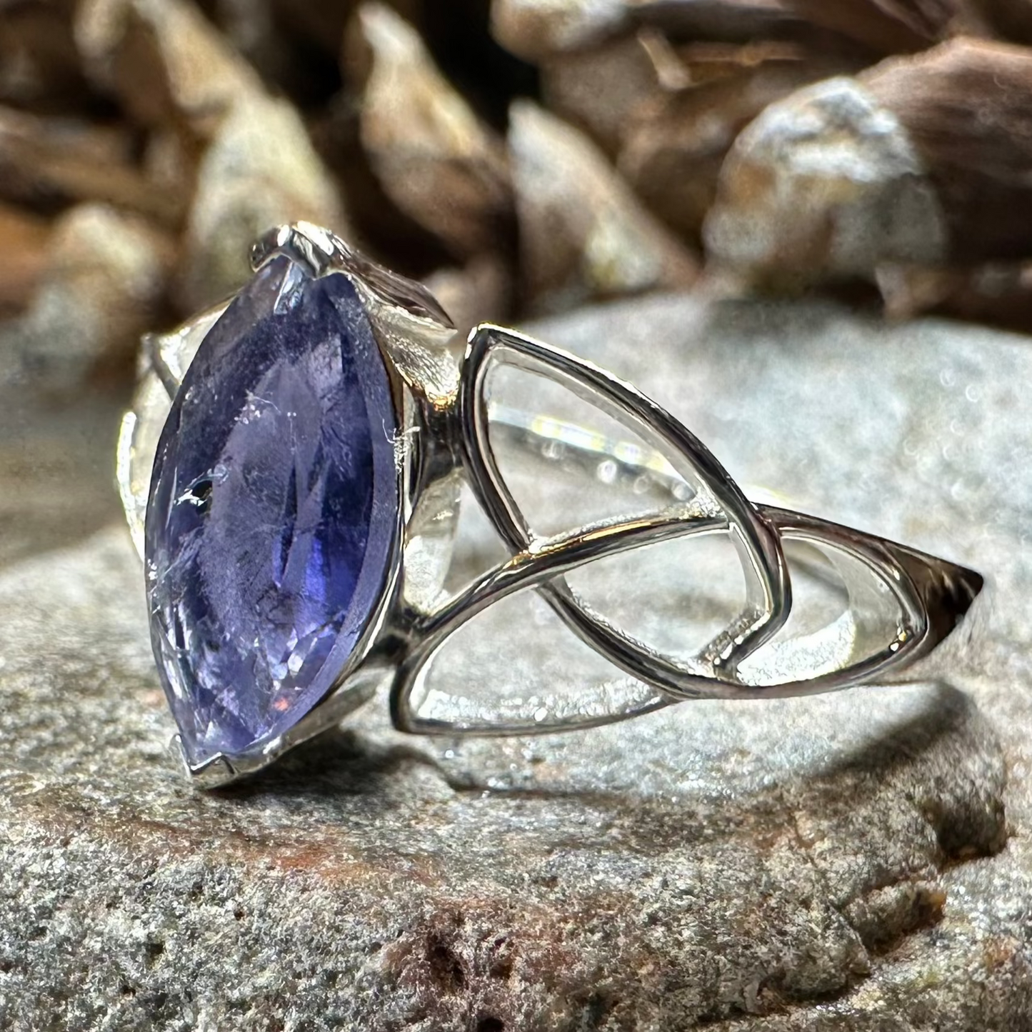 Millicent Celtic Trinity Knot Ring — view 7