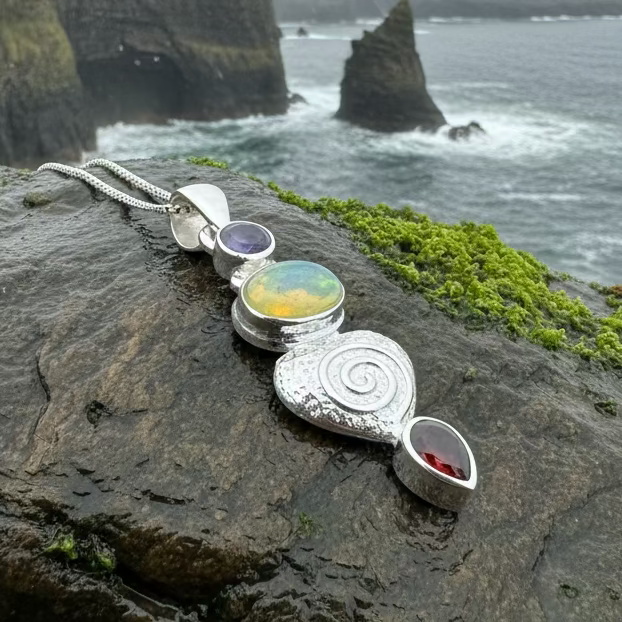 Jainse Celtic Heart Necklace in sterling silver