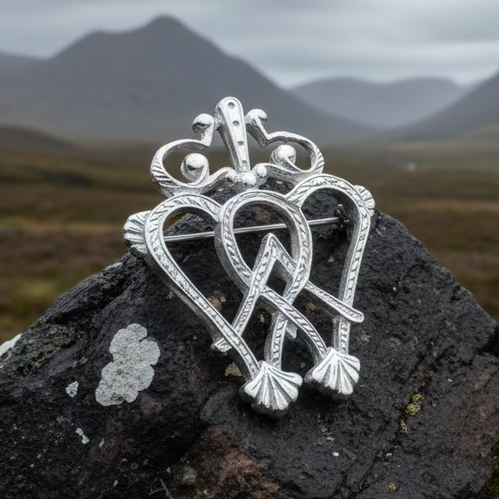 Murtagh Luckenbooth Brooch - Handmade in Scotland in silver