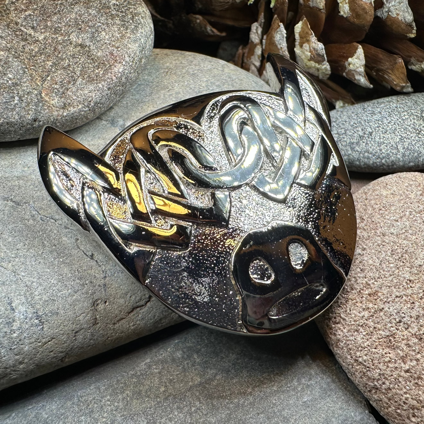 Highland Cow Pin - Handmade in Scotland — view 2
