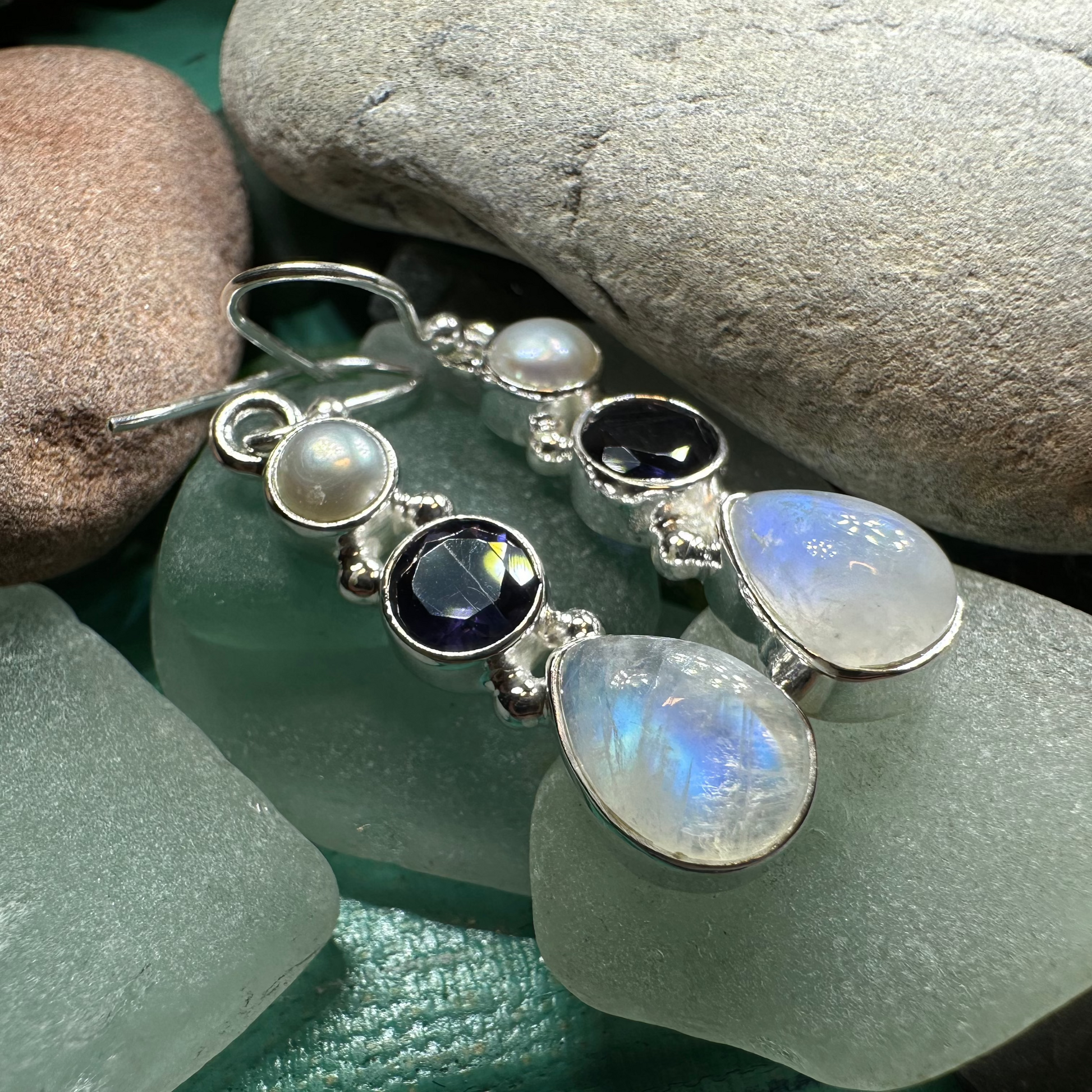 Ava Moonstone Earrings for Women — view 6