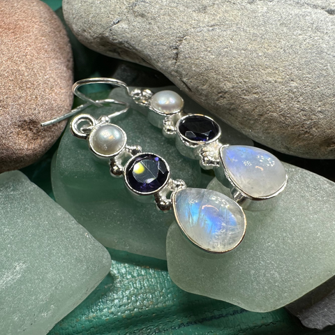 Load image into Gallery viewer, Ava Moonstone Earrings for Women
