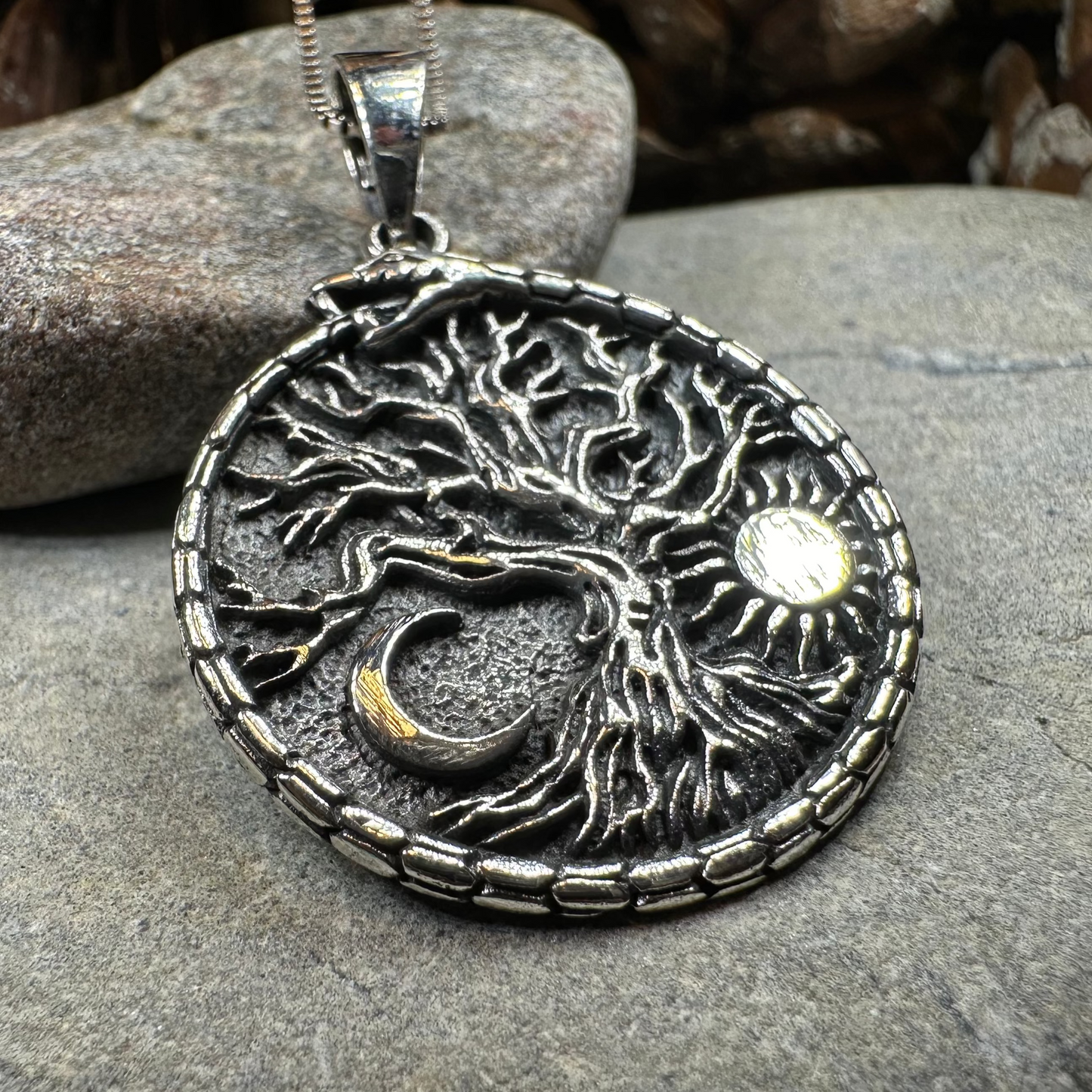 Celestial Tree of Life Necklace in Sterling Silver