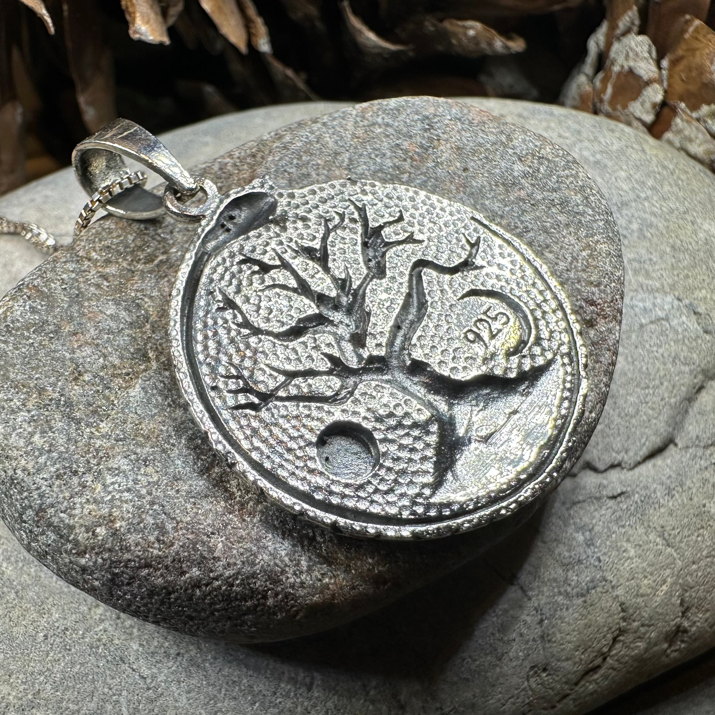 Celestial Tree of Life Necklace in Sterling Silver