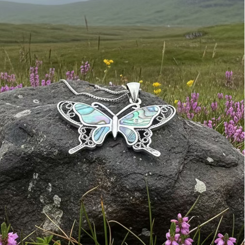 Adeliza Butterfly Necklace in Sterling Silver