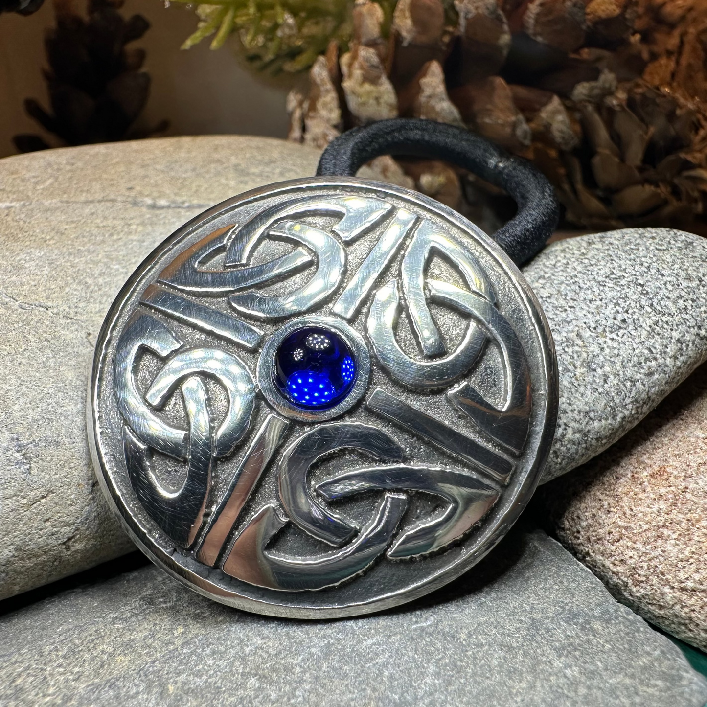Trina Celtic Ponytail Holder in pewter