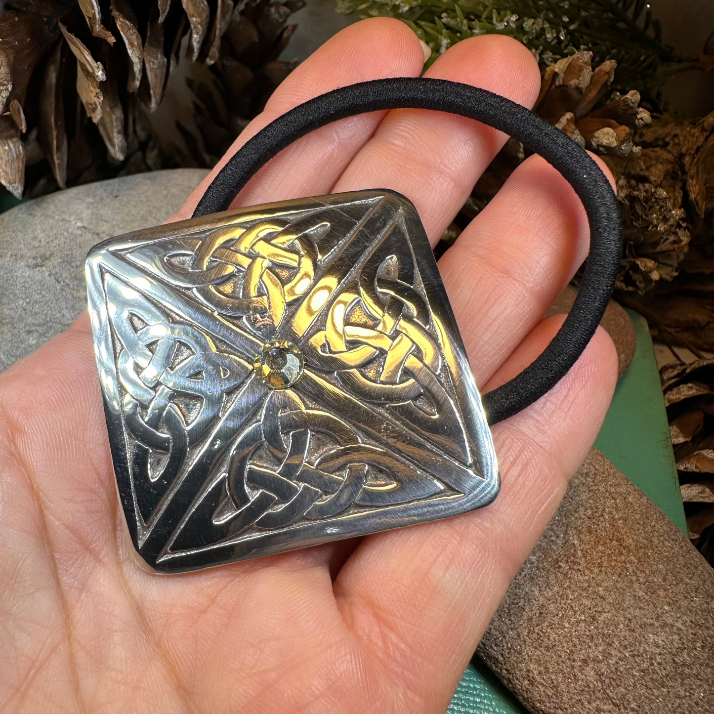 Indira Celtic Knot Ponytail Holder — view 5