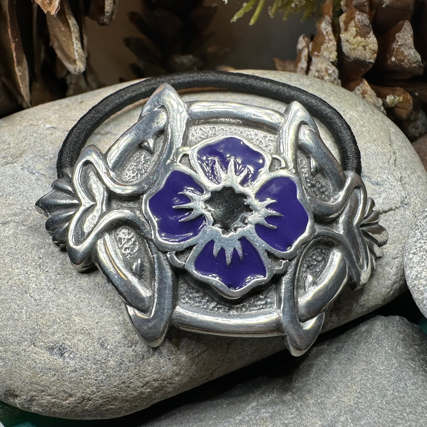 Celtic Pansy Ponytail Holder — view 6