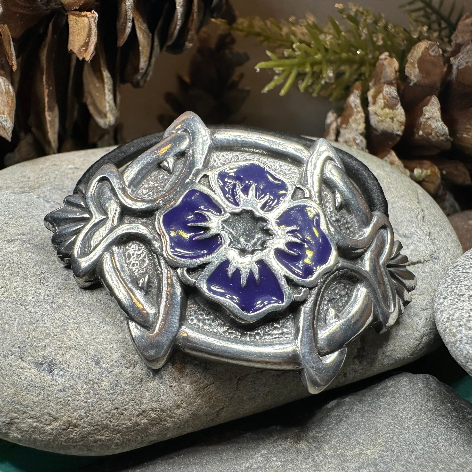 Celtic Pansy Ponytail Holder — view 5