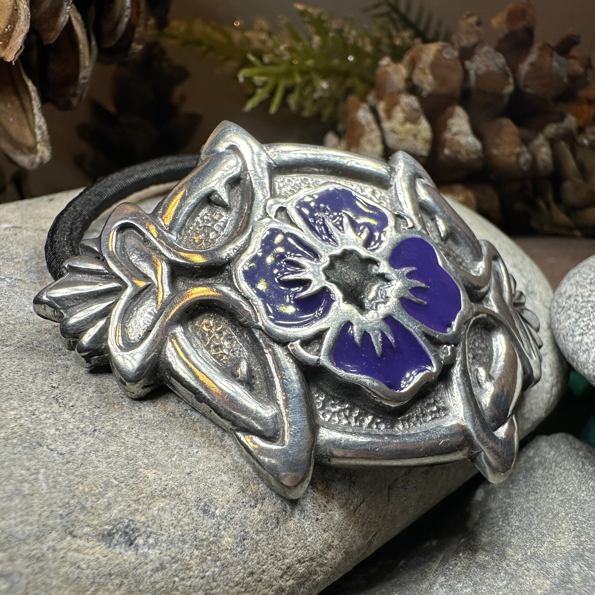 Celtic Pansy Ponytail Holder — view 4