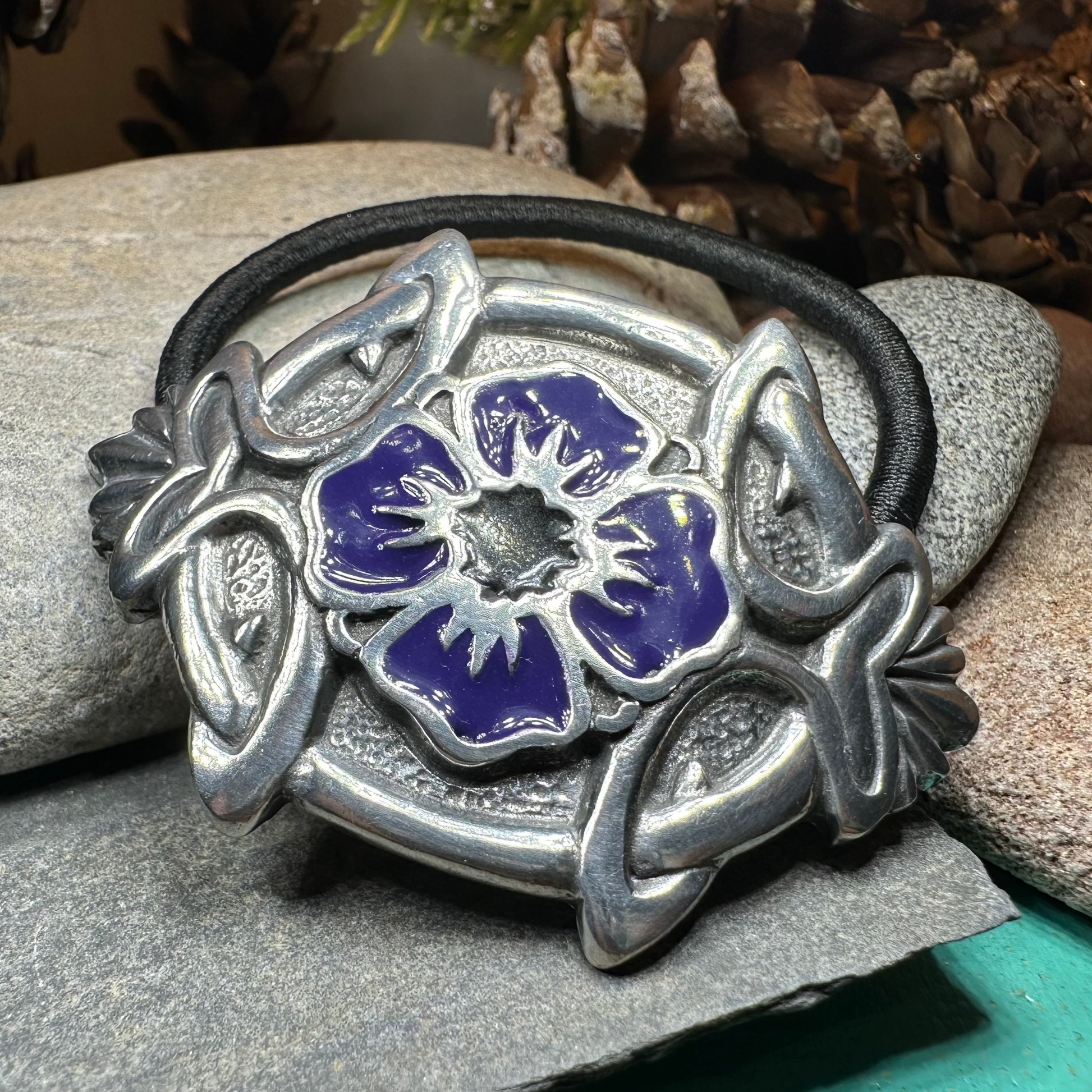 Celtic Pansy Ponytail Holder — view 3