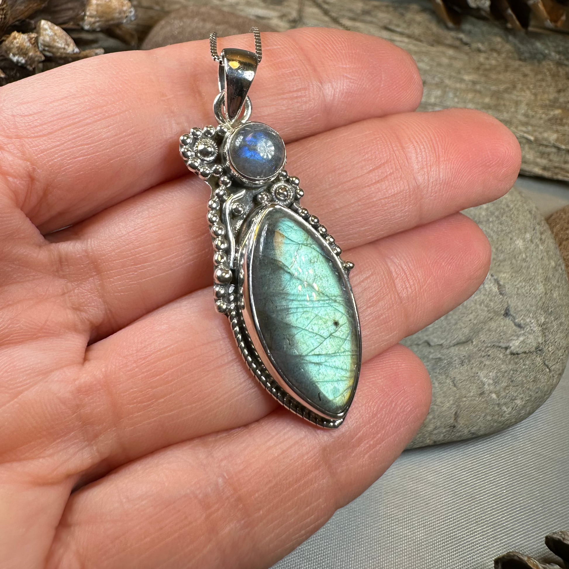 Midnight Sky Labradorite Necklace — view 4