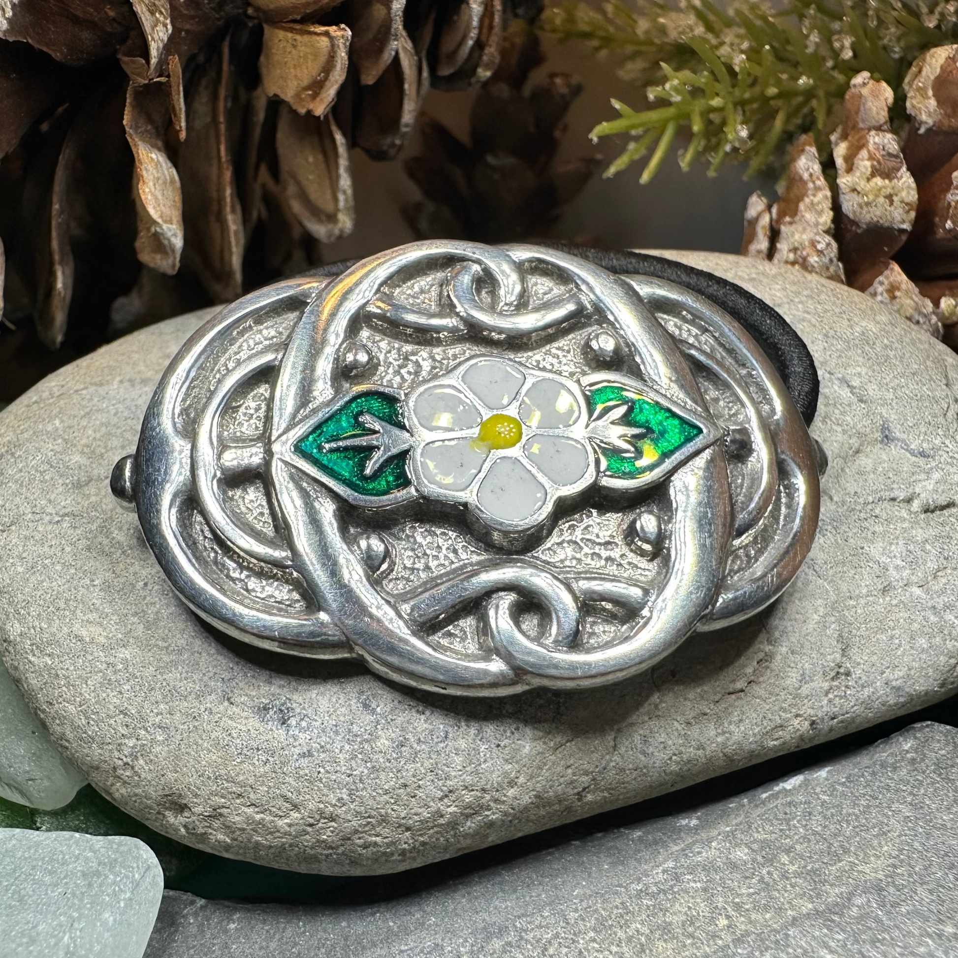 White Rose Ponytail Holder — view 6