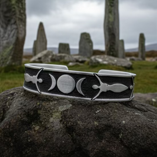 Celtic Triple Moon Goddess Bracelet