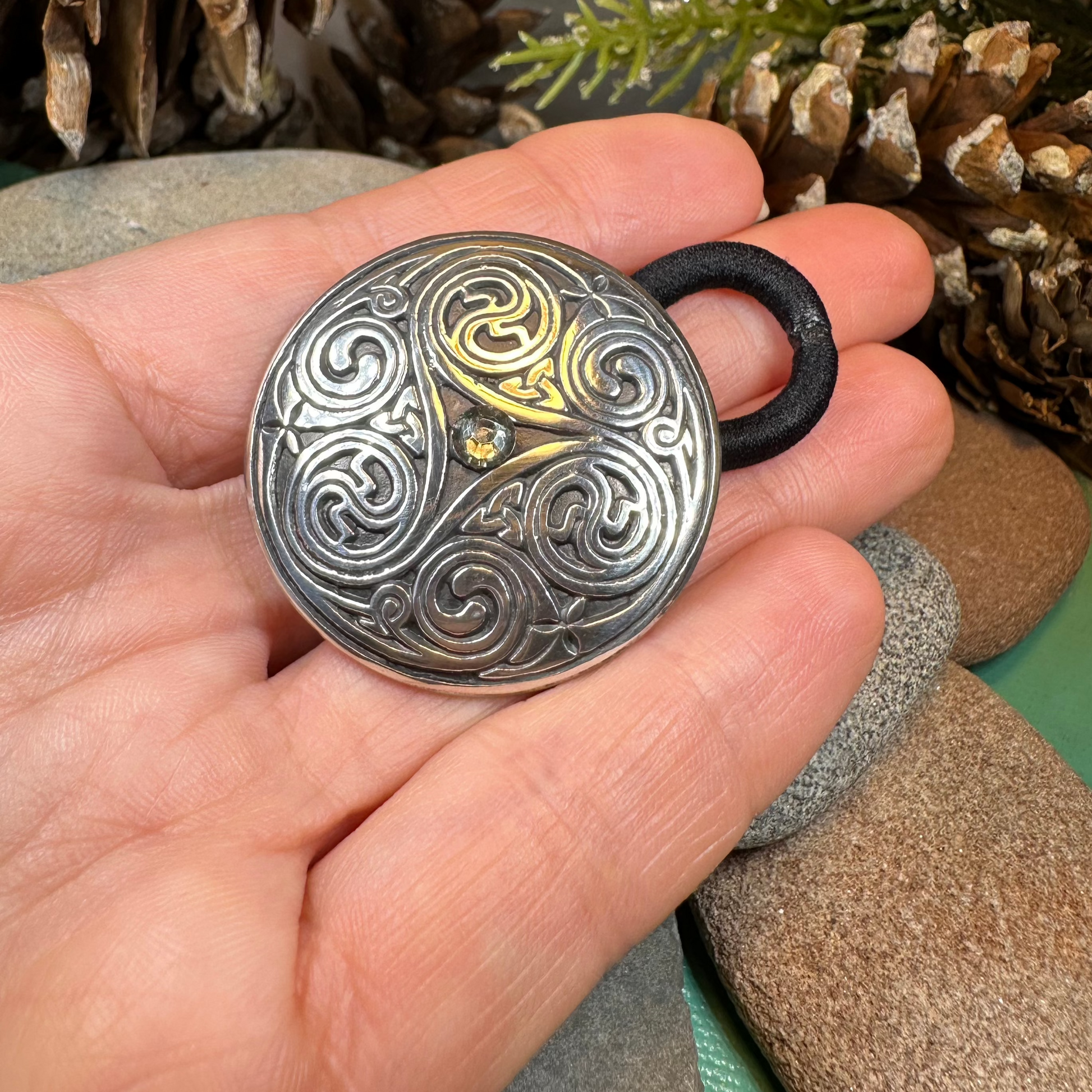 Celtic Spiral Ponytail Holder — view 3