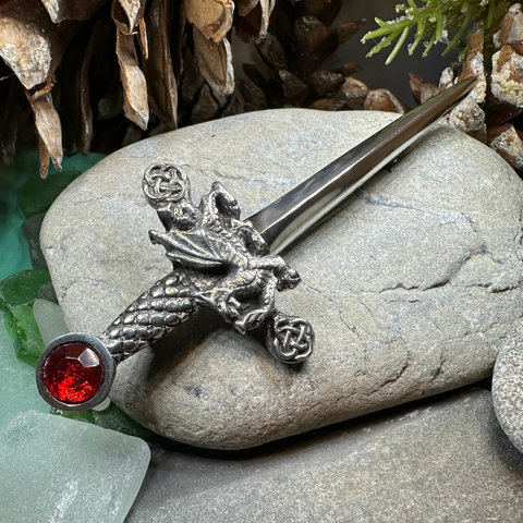 Load image into Gallery viewer, Welsh Dragon Kilt Pin
