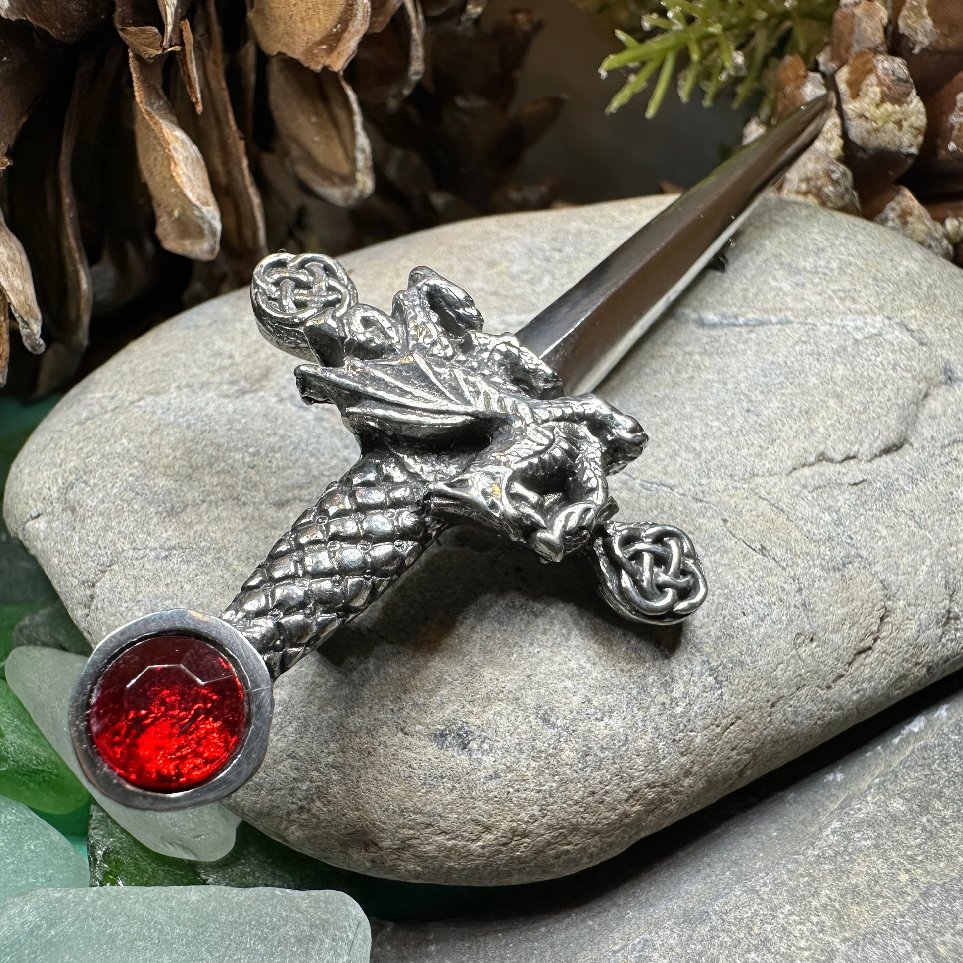 Welsh Dragon Kilt Pin — view 2