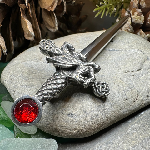 Load image into Gallery viewer, Welsh Dragon Kilt Pin
