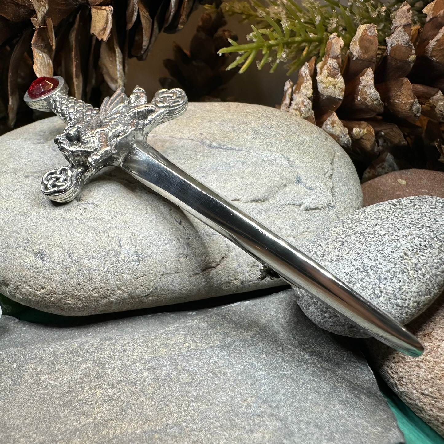Welsh Dragon Kilt Pin — view 3