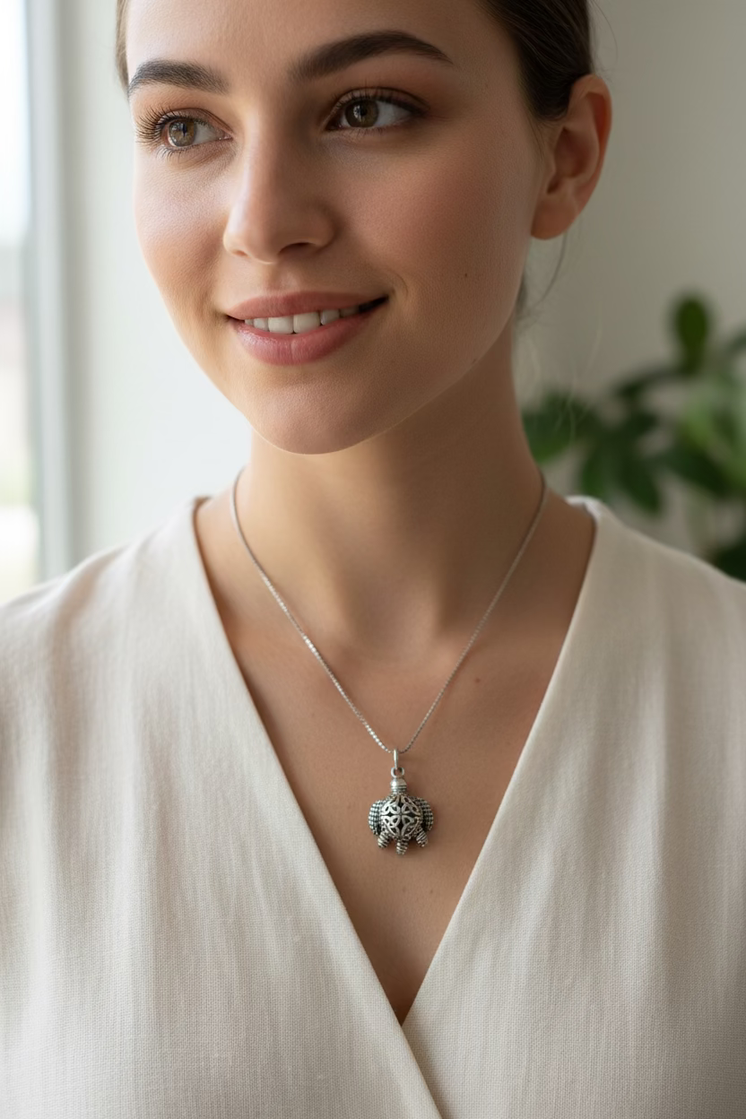 Birte Celtic Turtle Necklace — view 2