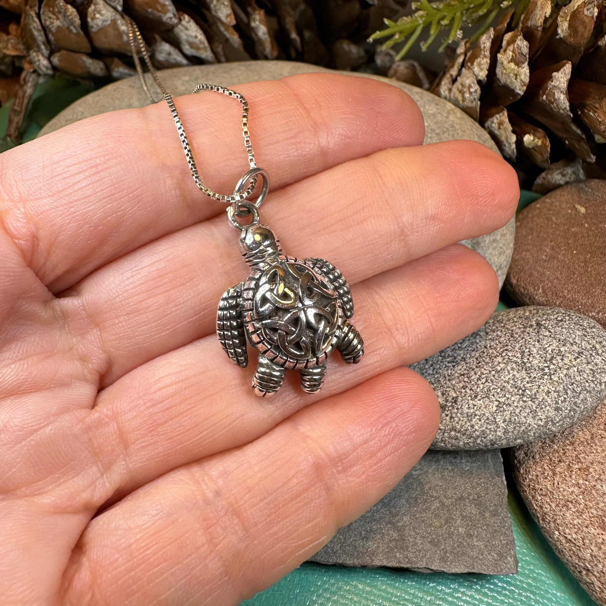 Birte Celtic Turtle Necklace — view 5
