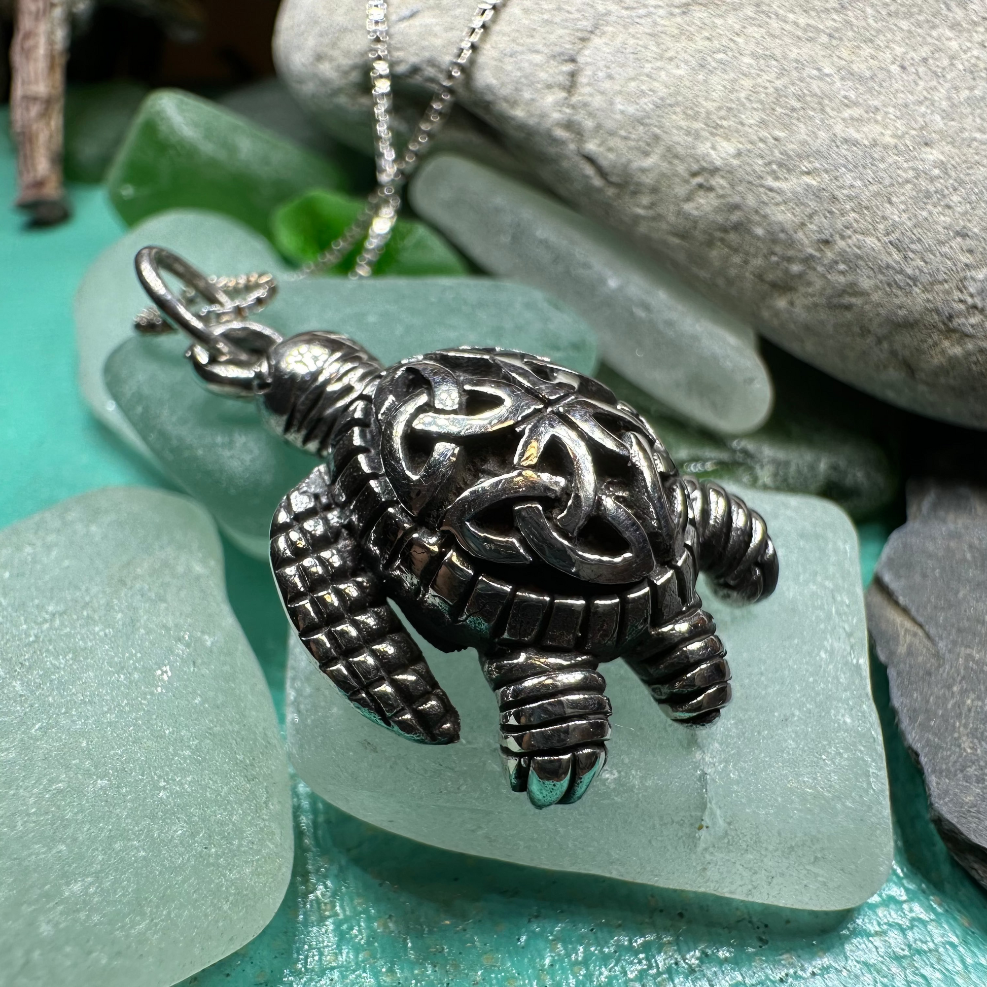 Birte Celtic Turtle Necklace — view 4