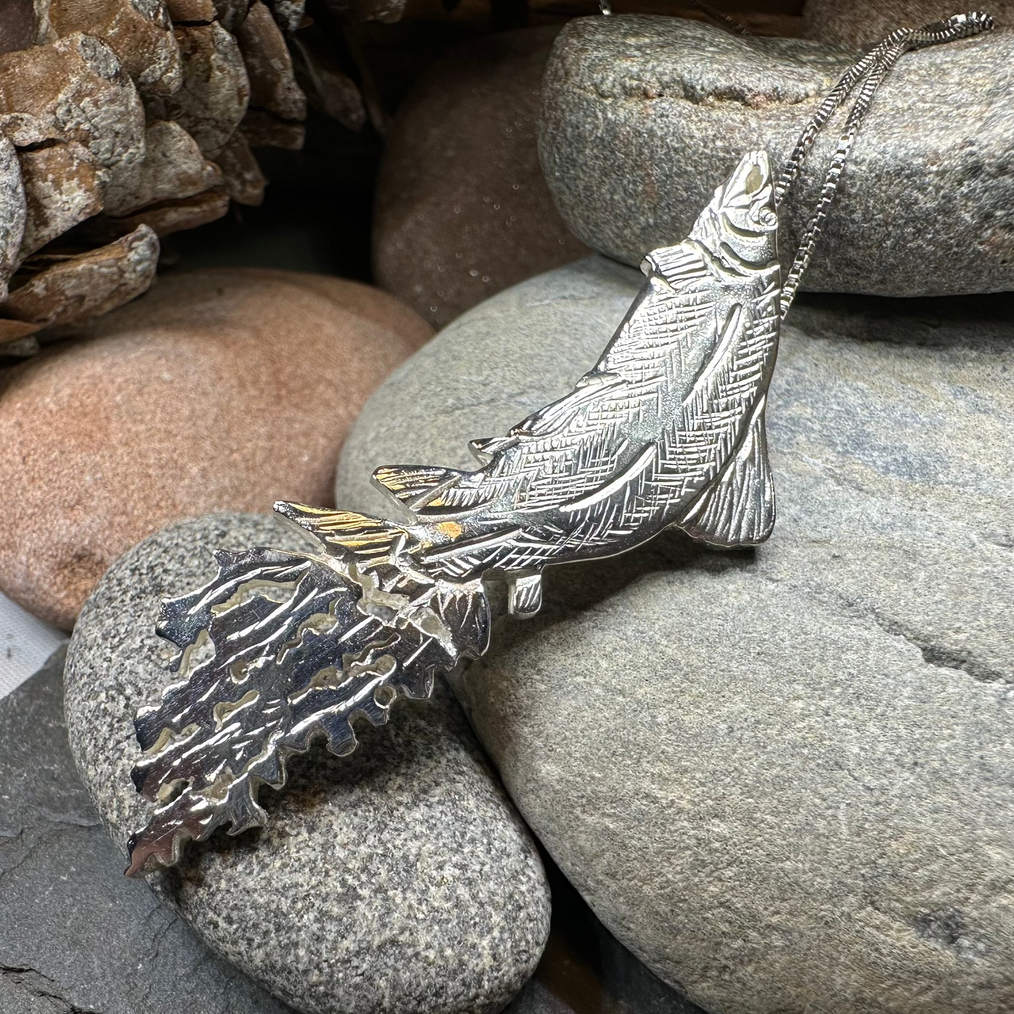 Artisan Irish Salmon of Knowledge Necklace - Made in Ireland