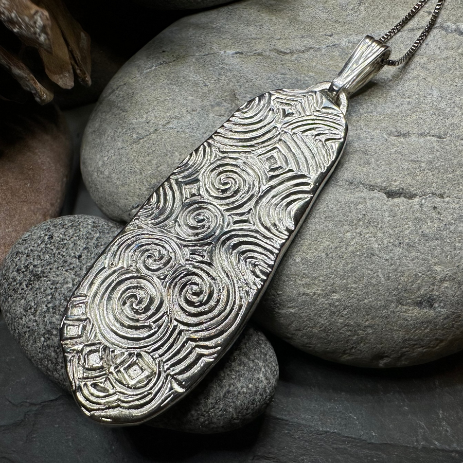Artisan Newgrange Entrance Stone Necklace - Made in Ireland