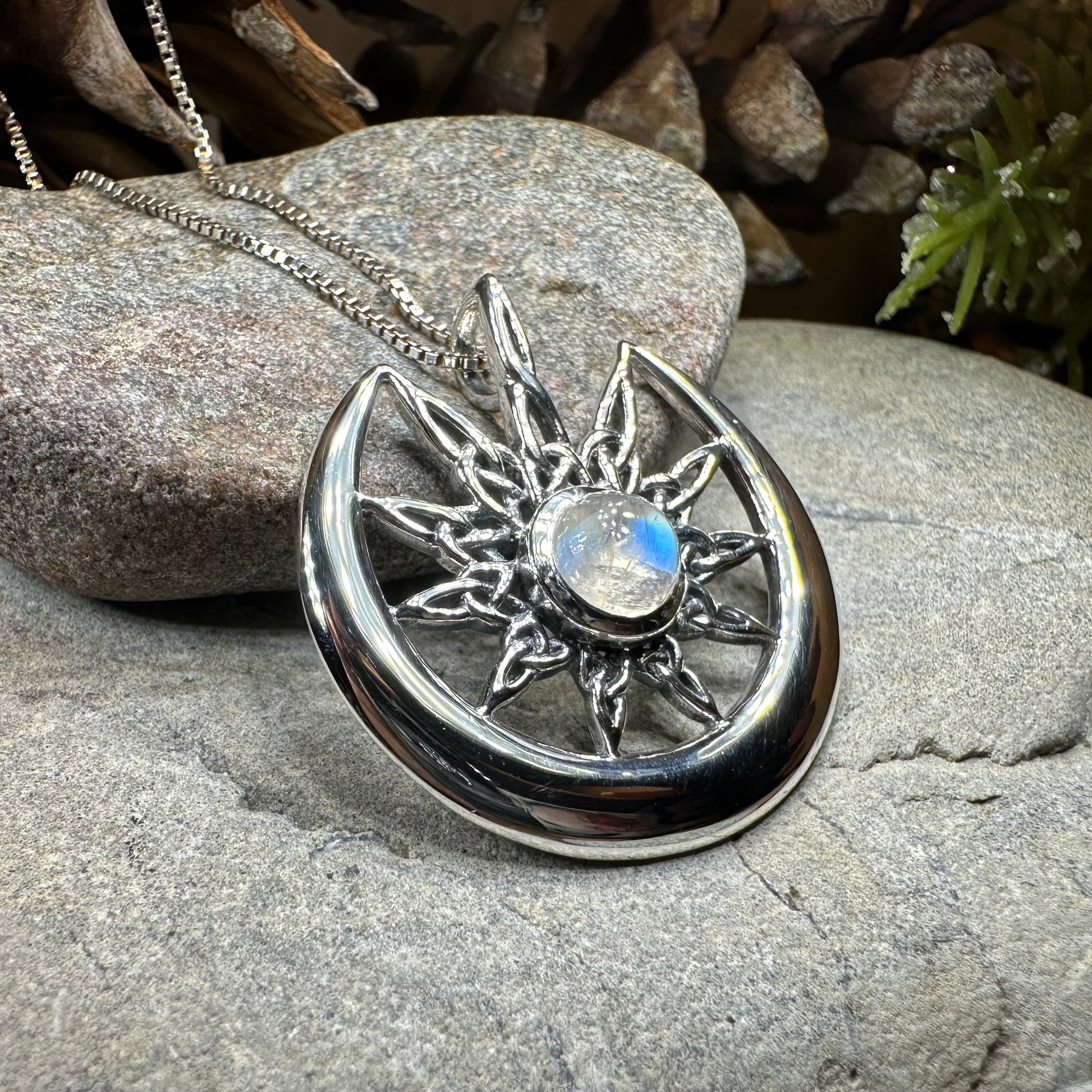 Moon Celtic Star Necklace — view 9
