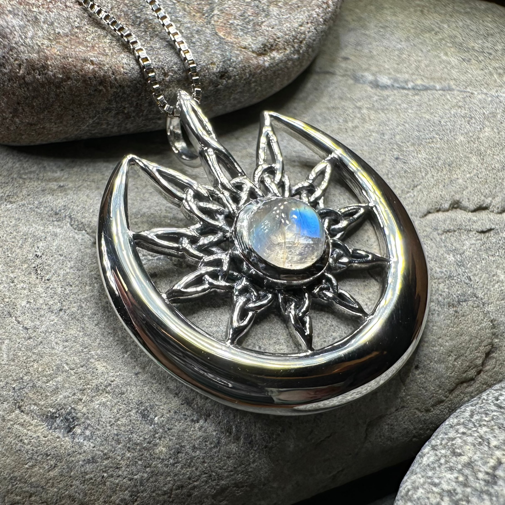Moon Celtic Star Necklace — view 8