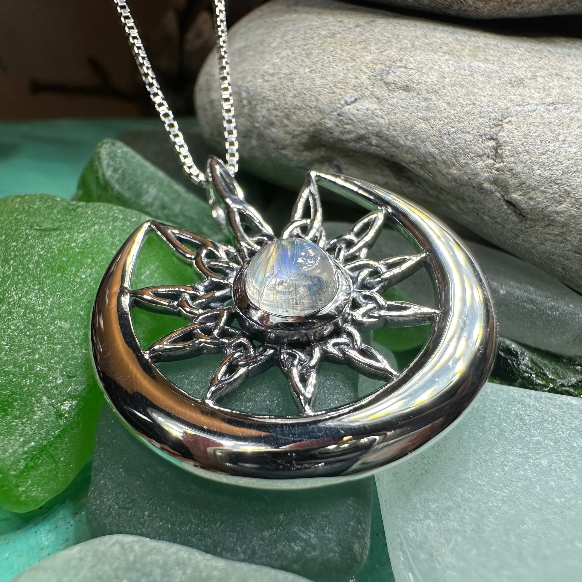 Moon Celtic Star Necklace — view 2